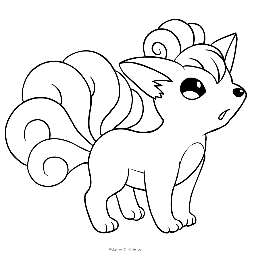 Vulpix Coloring Page