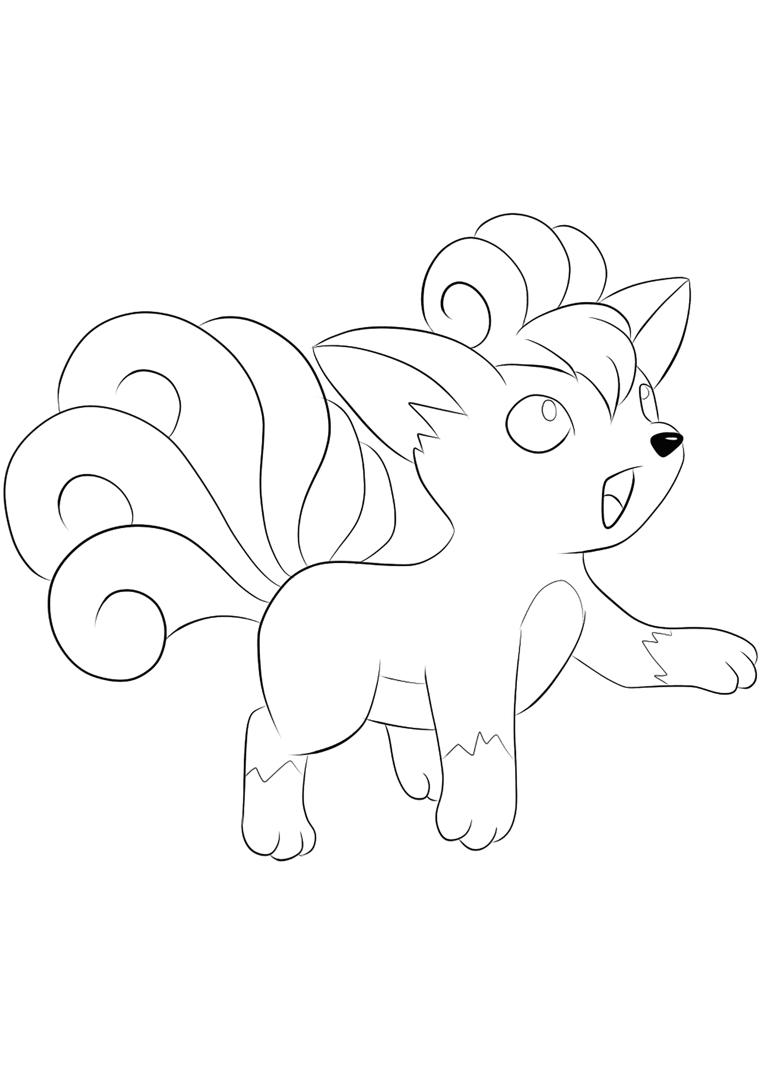 Vulpix No 37 Pokemon Generation I Pokemon Coloring Pages For Kids