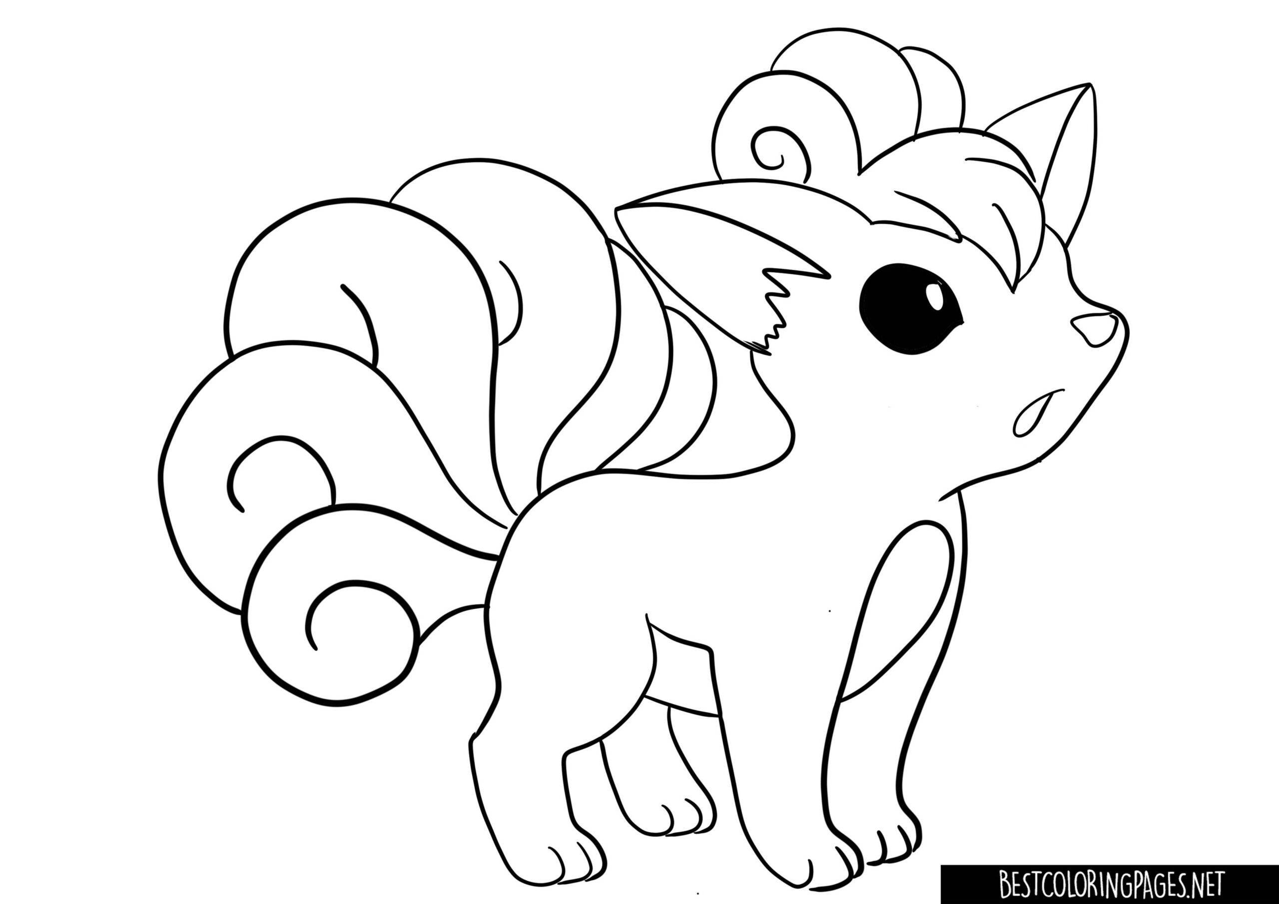 Vulpix Printable Coloring Page Free Printable Coloring Pages