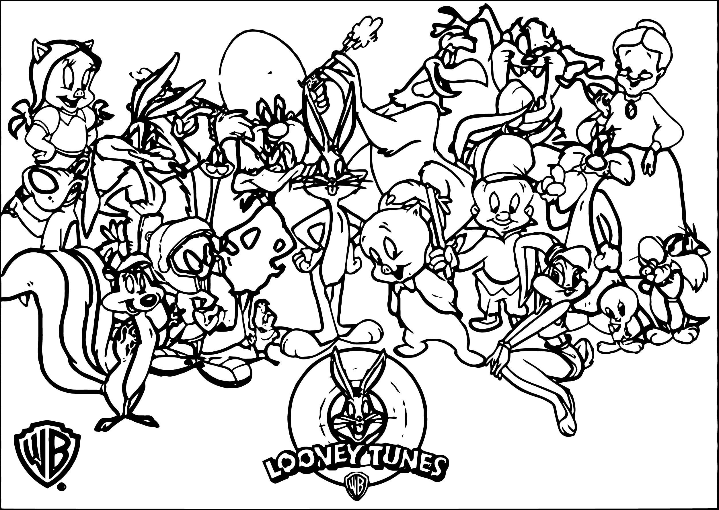 Warner Bros Baby Looney Tunes Characters Coloring Page Wecoloringpage