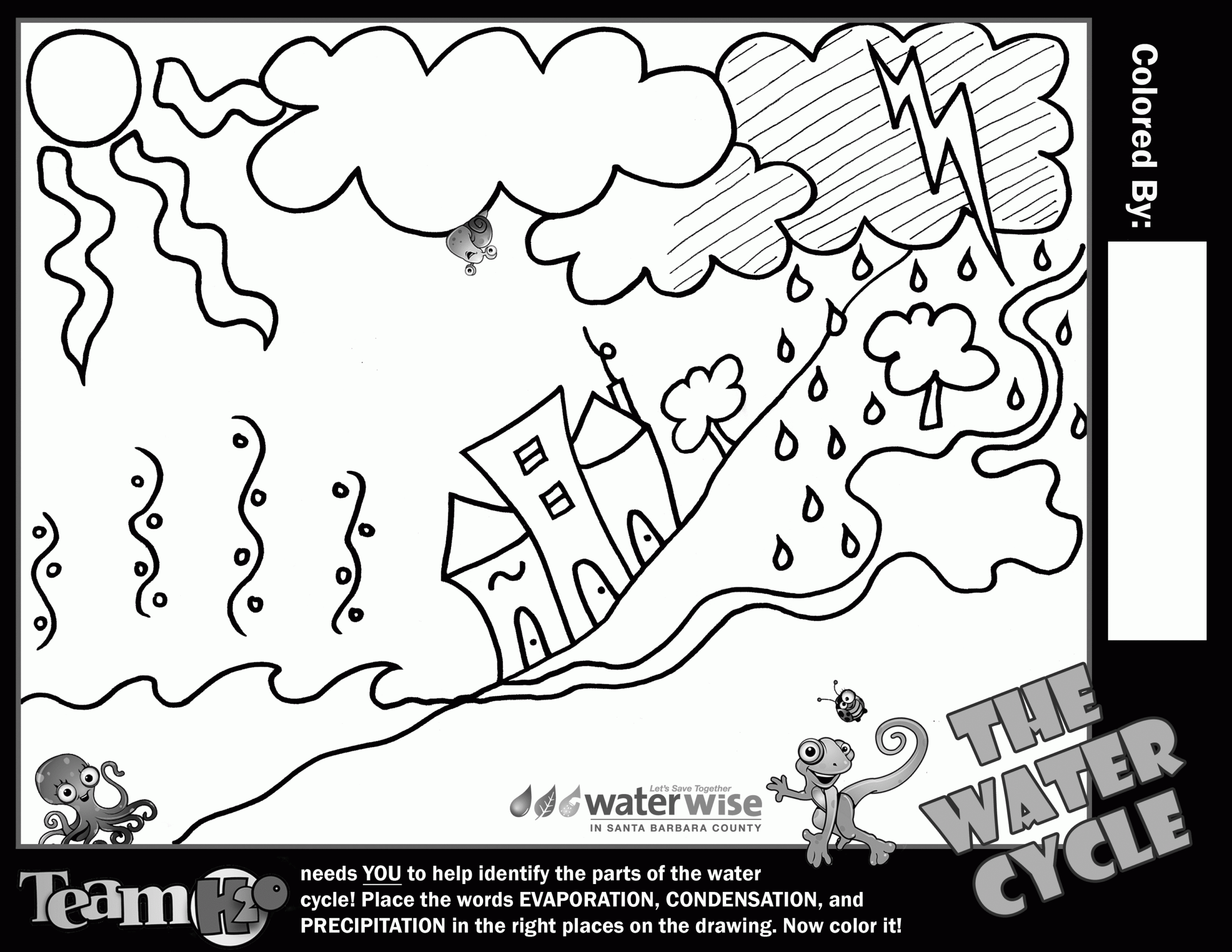 Water Conservation Coloring Pages