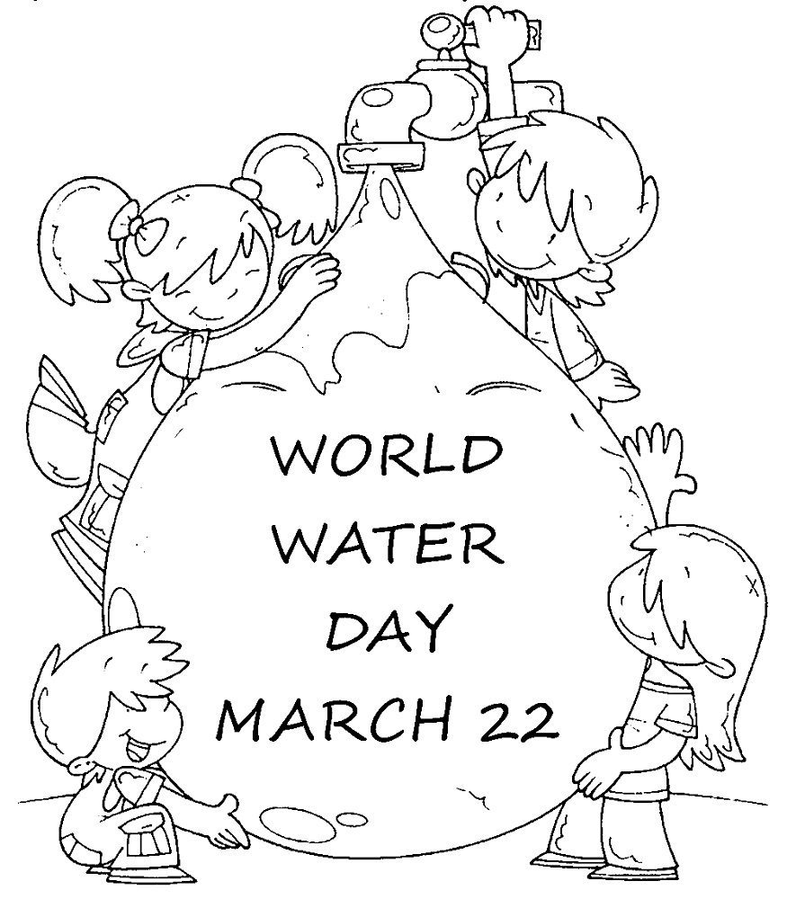Water Conservation Kids Coloring Pages Free Book For Kids