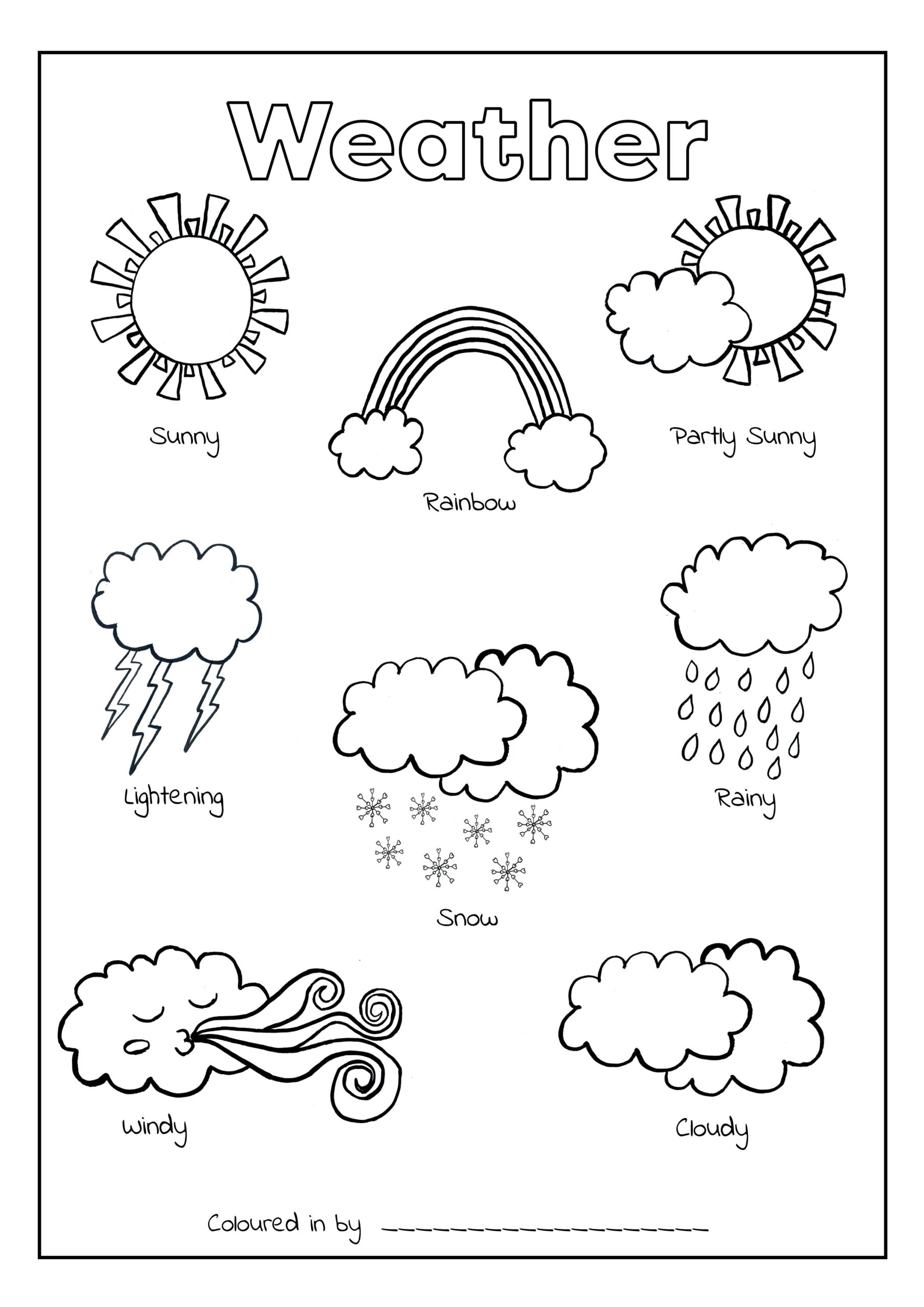 Weather Coloring Pages Free Printables