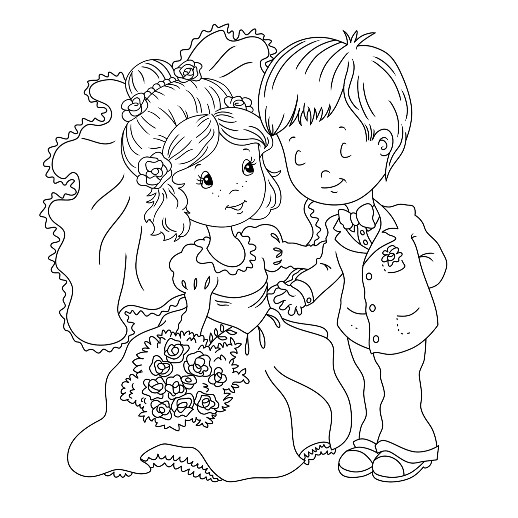 Wedding Coloring Pages For Kids