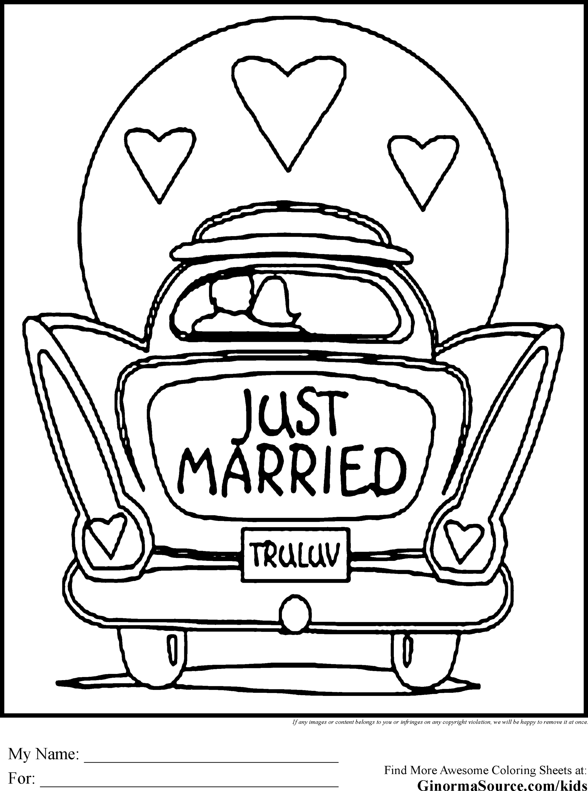 Wedding Coloring Pages Kidsworksheetfun