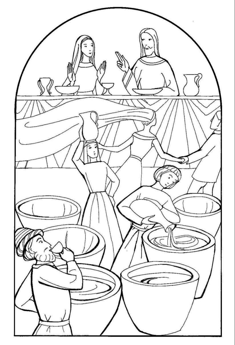 Jesus Wedding Coloring Page