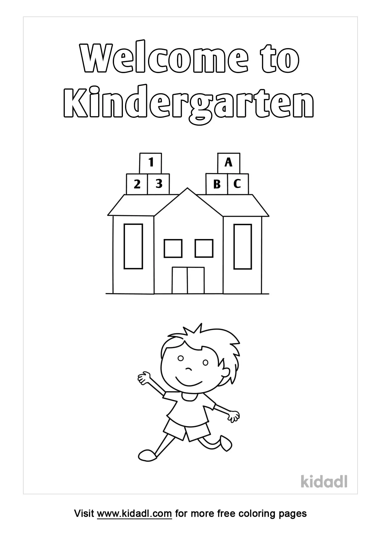 Welcome Kindergarten Coloring Pages