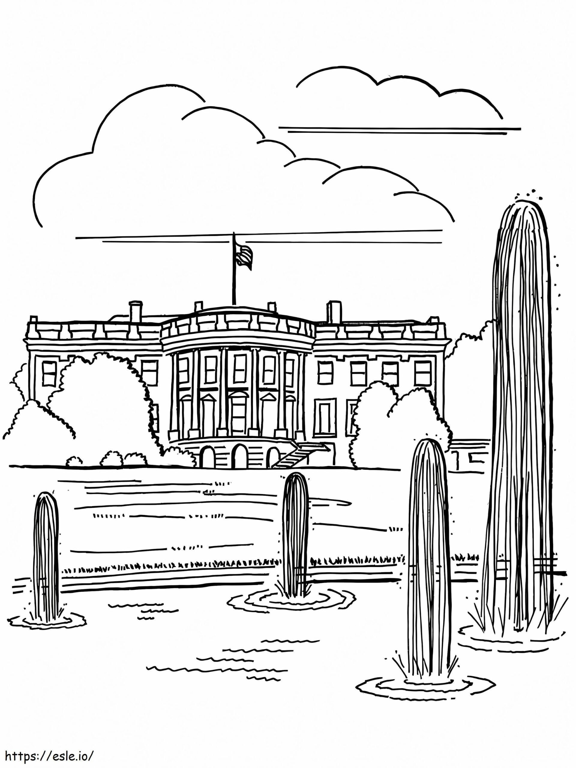 White House Printable Coloring Page
