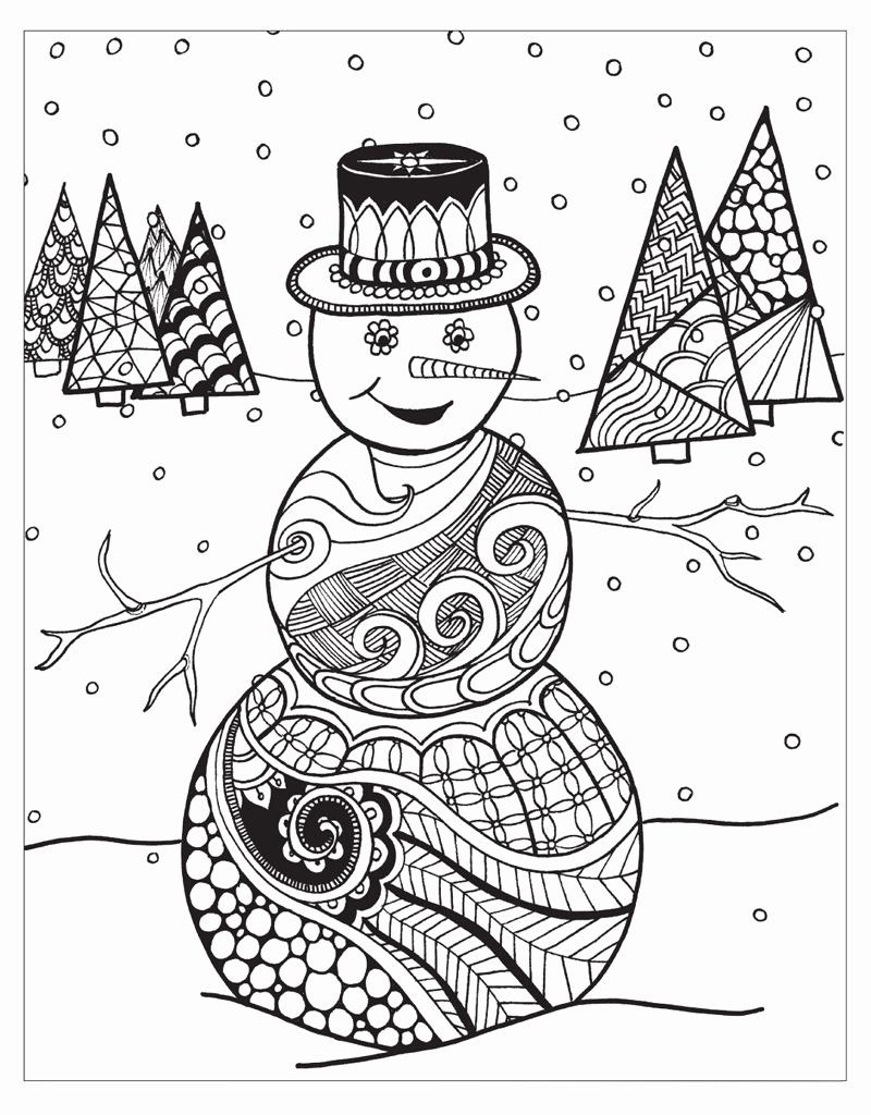 Winter Coloring Pages Adults Printable