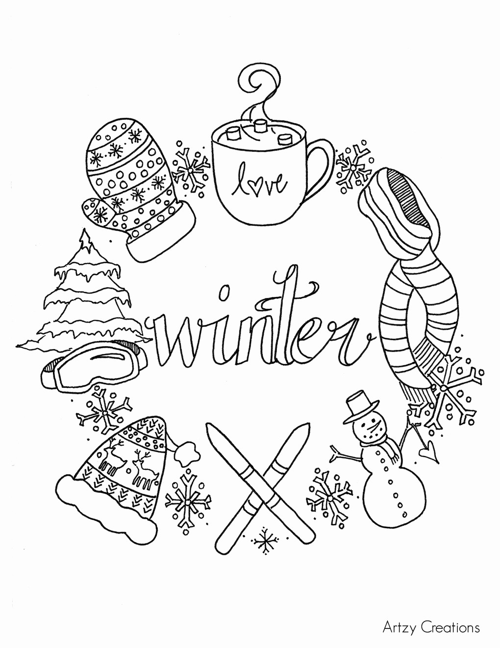 Winter Coloring Pages For Adults At GetColorings Free Printable Colorings Pages To Print