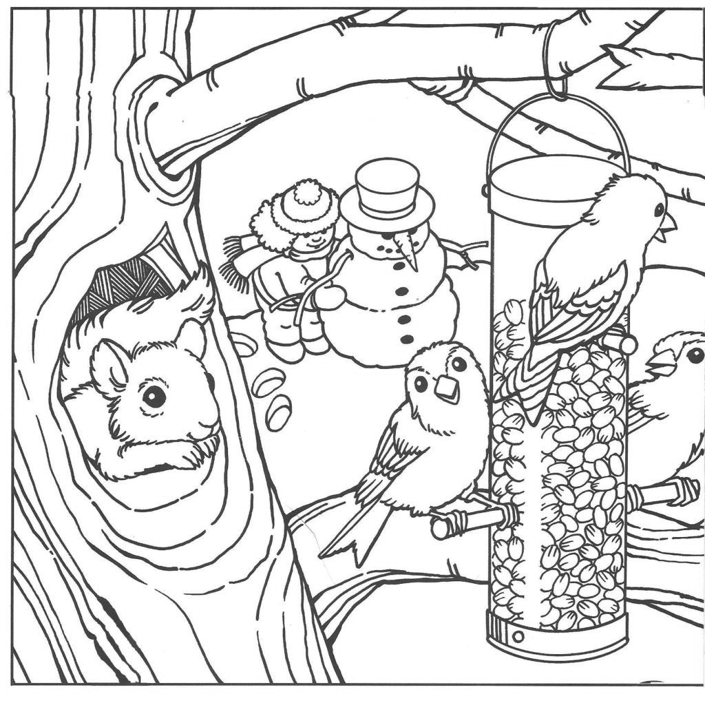 Winter Animals Coloring Pages