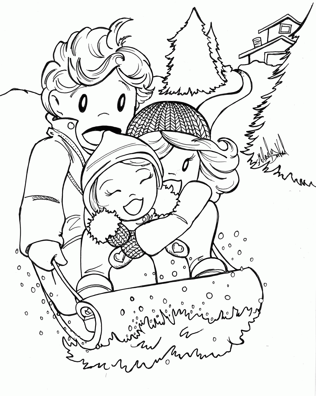 Winter January Coloring Pages Coloring Home