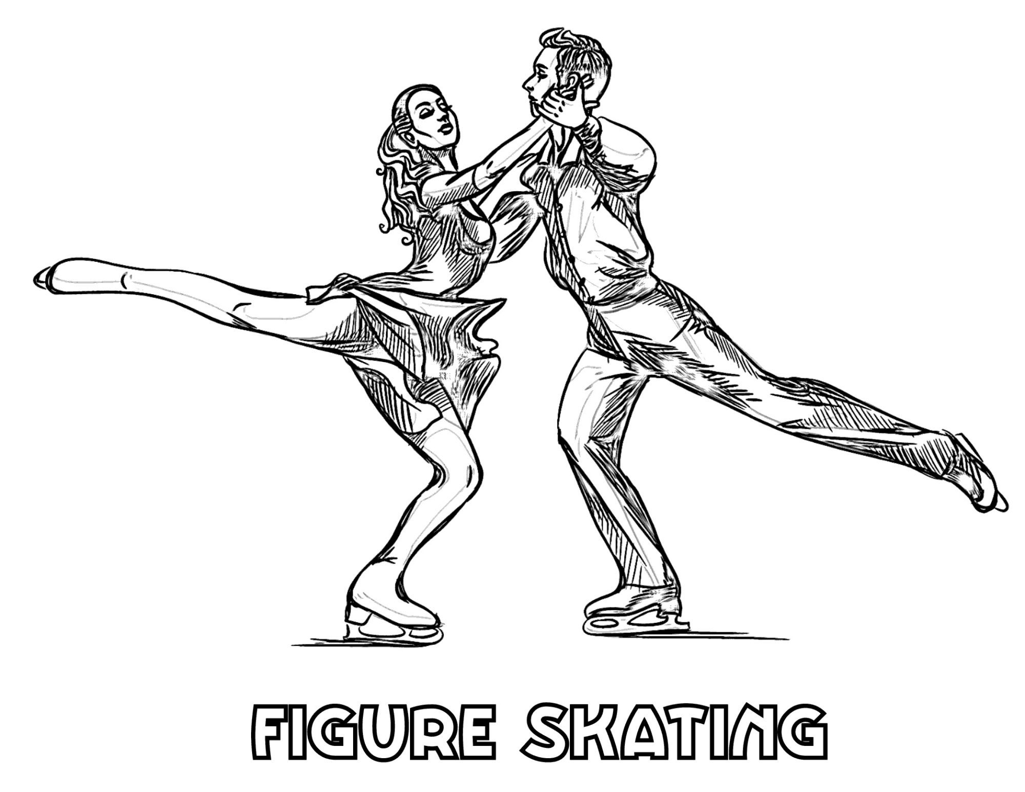 Winter Olympics Sports Coloring Pages Book For Kids