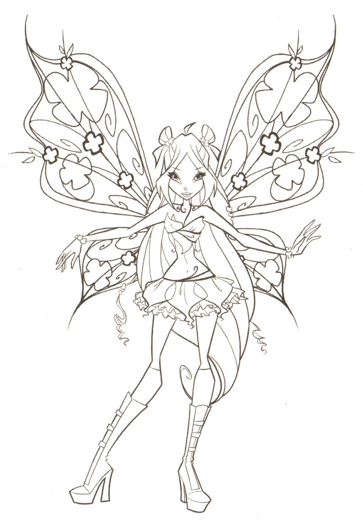 Winx Club Bloom Enchantix Coloring Pages Coloring Home