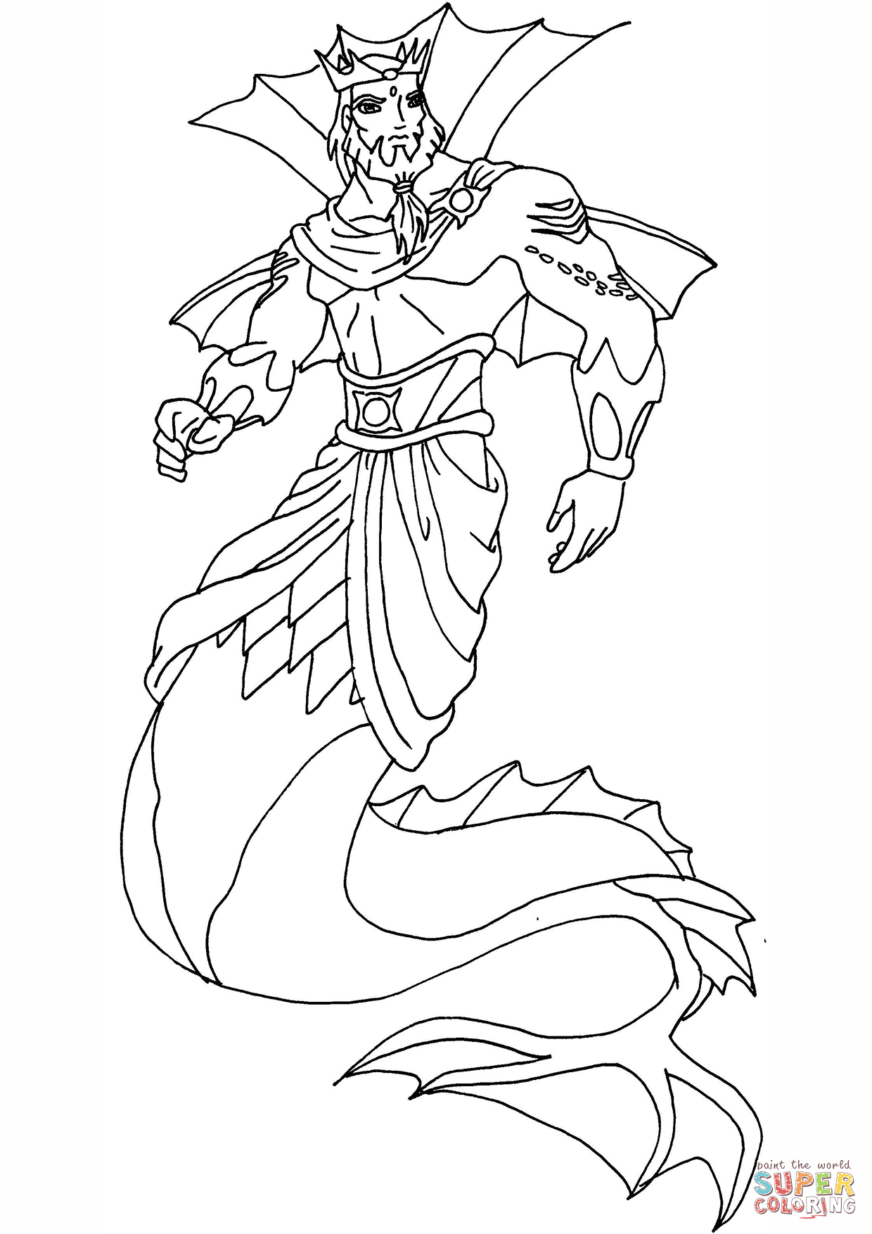 Winx Club King Neptune Coloring Page Free Printable Coloring Pages Winx Club Printable Crafts