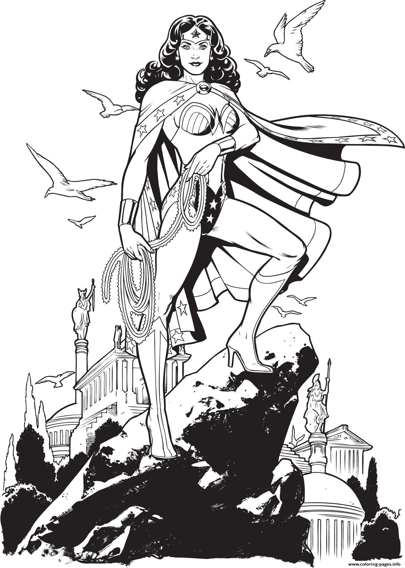 Comic Book Woman Coloring Page