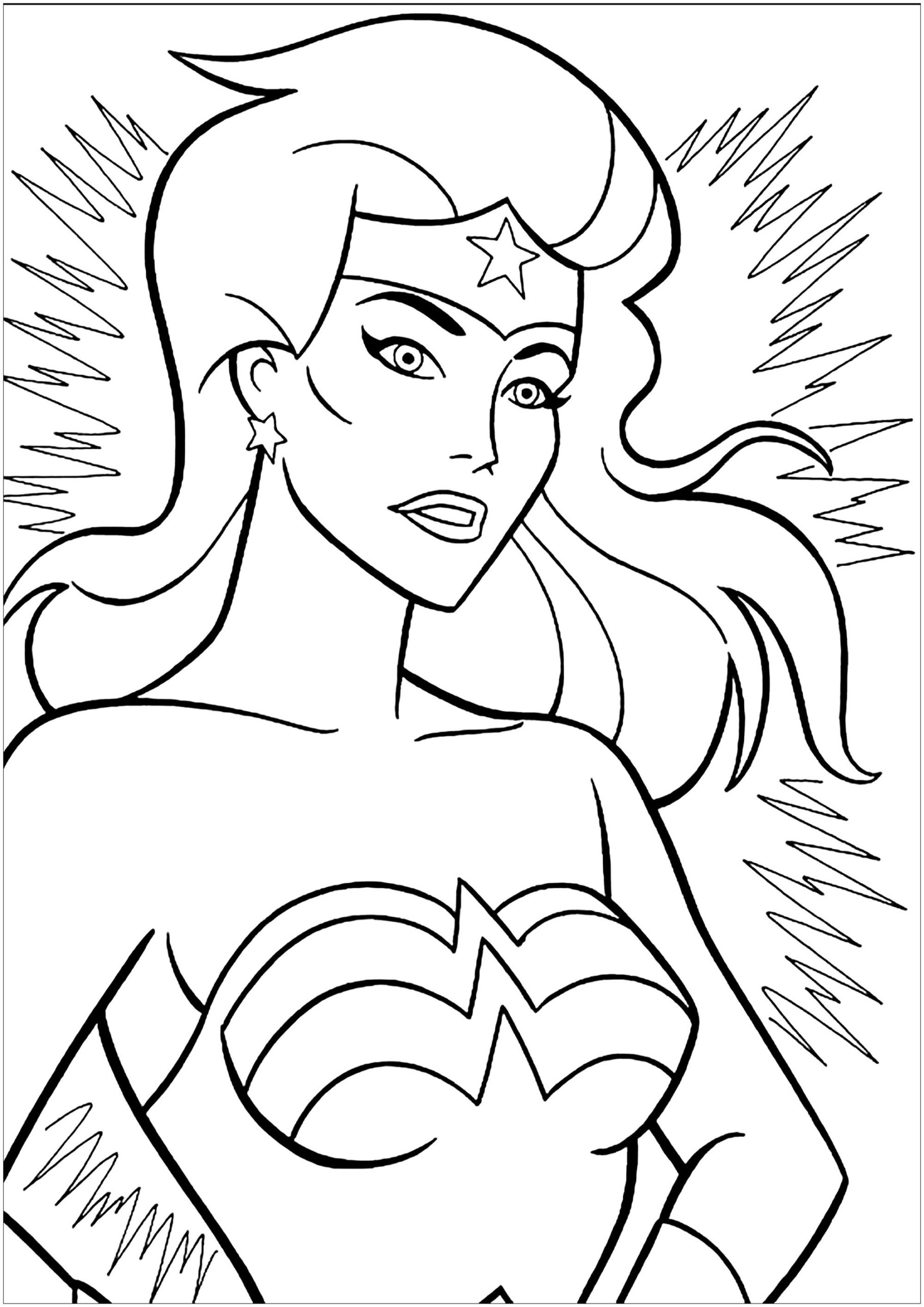 Wonder Woman Angry Wonder Woman Coloring Pages For Kids