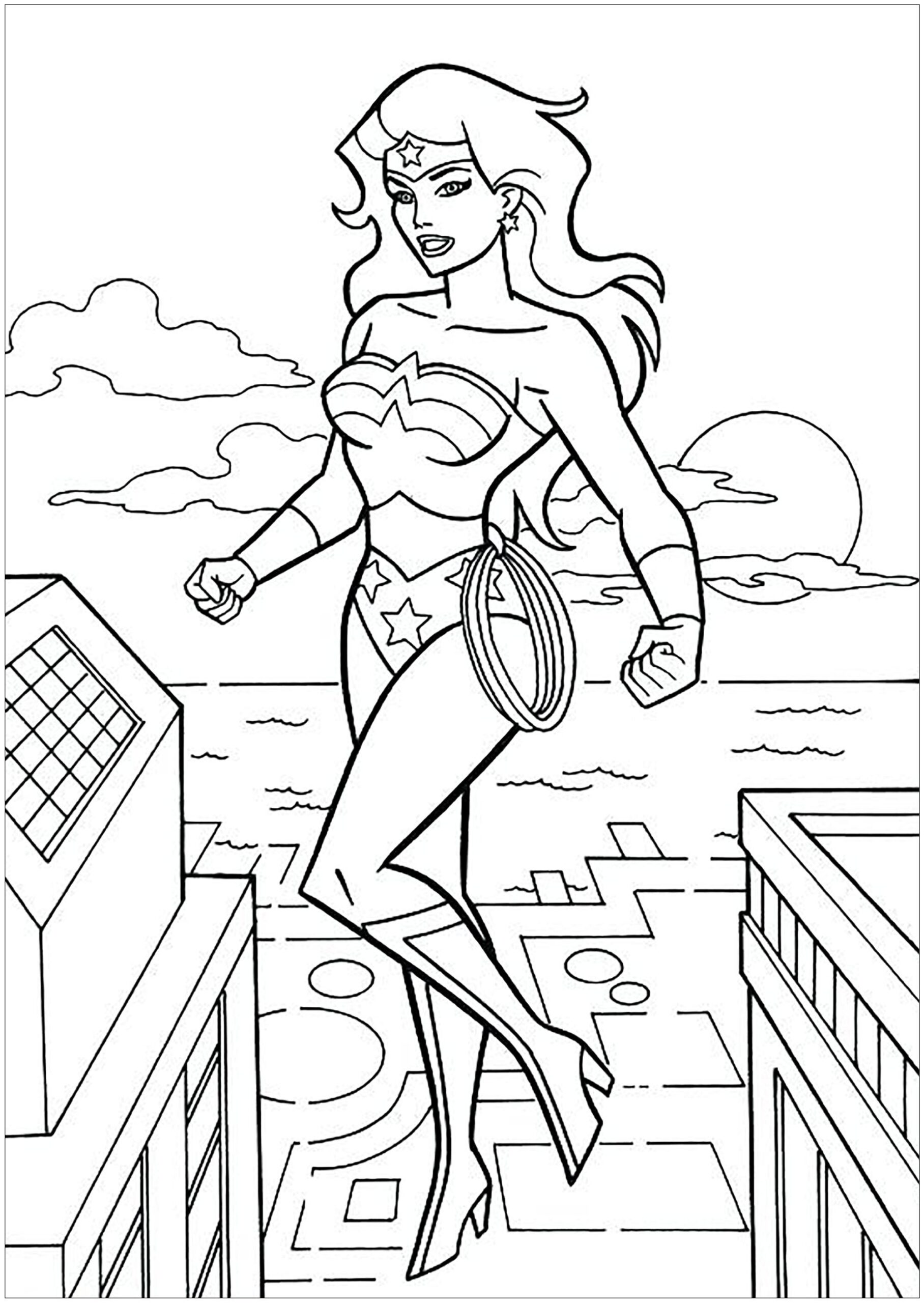 Wonder Woman Wonder Woman Coloring Pages For Kids