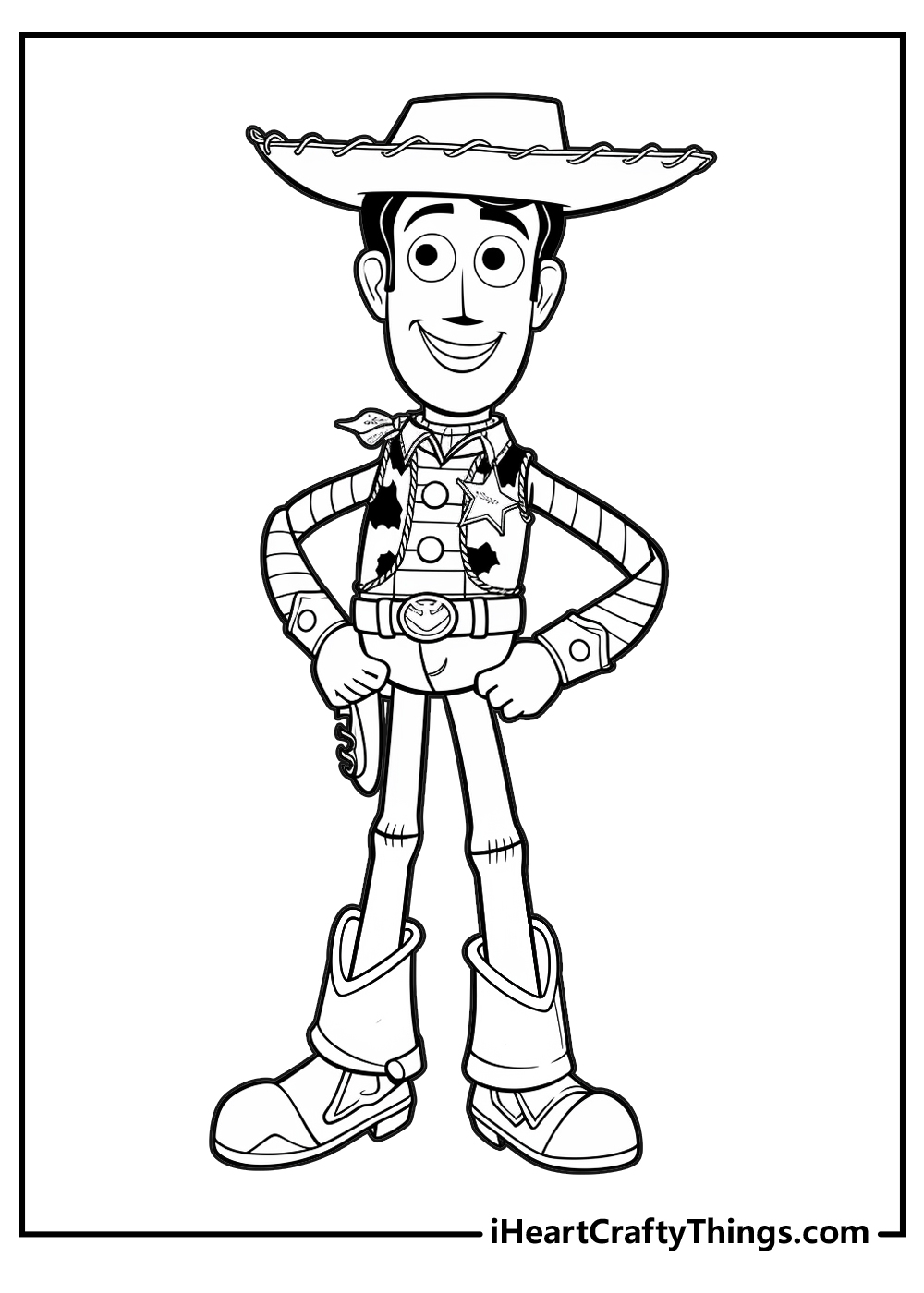 Woody Face Coloring Pages