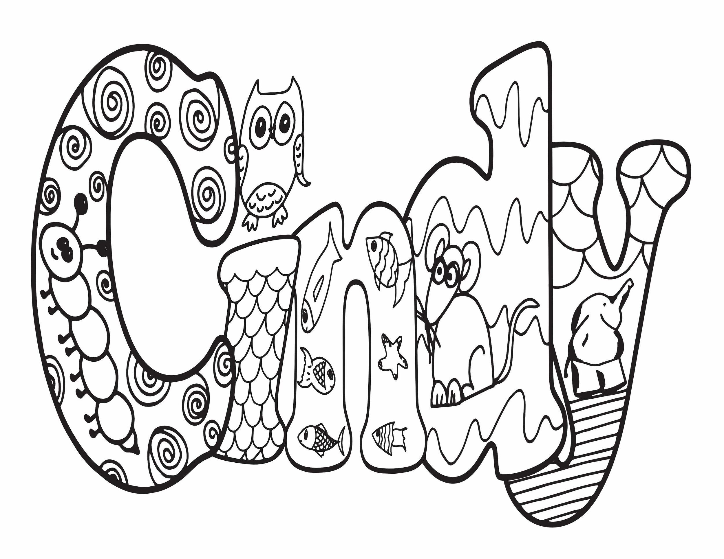 Word Coloring Page Generator EntonionFlores