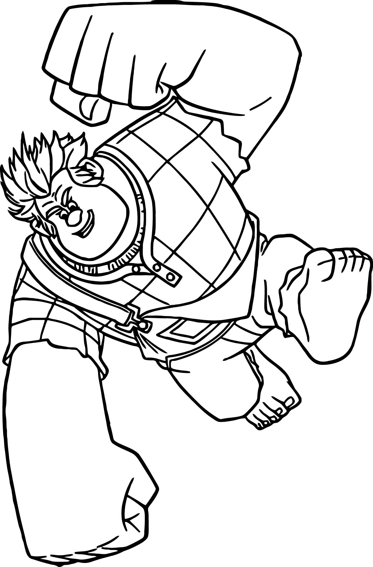 Wreck It Ralph Hitting Coloring Page Free Printable Coloring Pages For Kids
