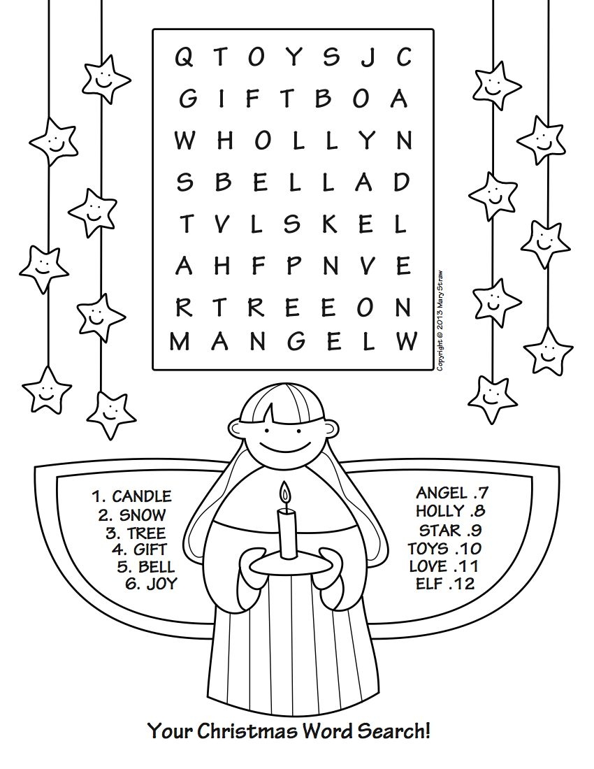 Your Christmas Word Search Part Of A Five Page Set Of Activity Coloring Pages For Your Oh So