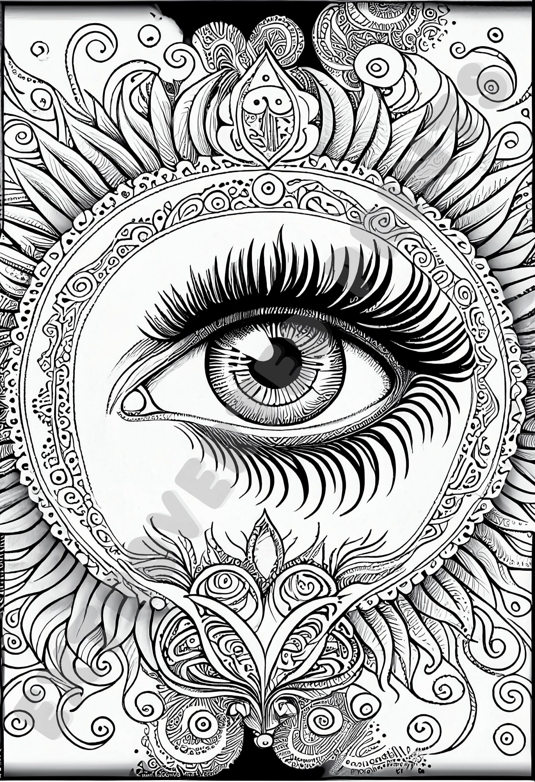 Your Third Eye Coloring Page For Kids And Adults Who Experience ADHD Anxiety Relaxin