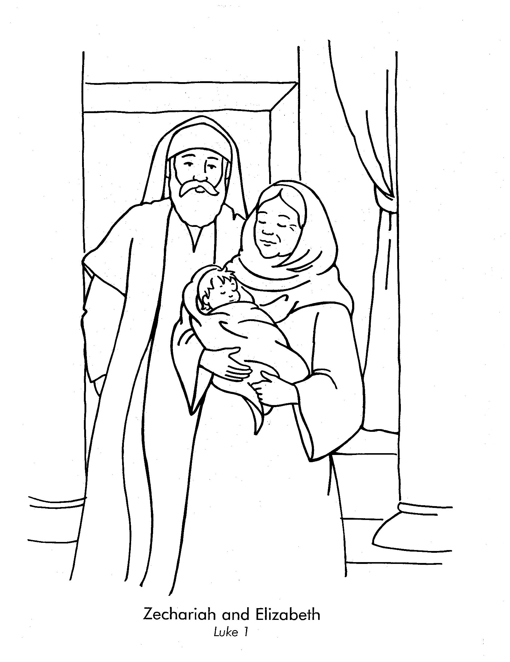 Zechariah And Elizabeth Coloring Page At GetColorings Free Printable Colorings Pages To