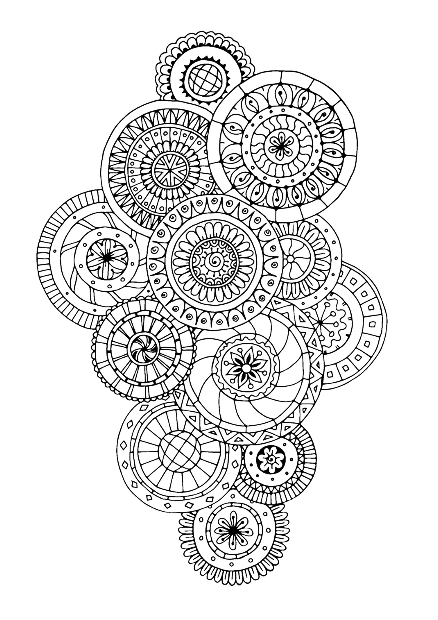 Zen Antistress Abstract Pattern Inspired Anti Stress Adult Coloring Pages Page 6