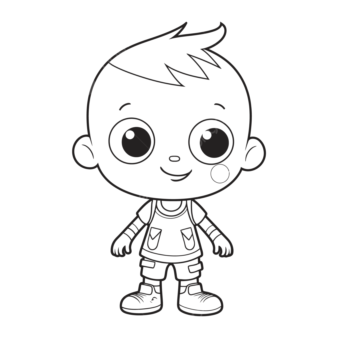 Cartoon Baby Coloring Page For Little People Outline Sketch Drawing Vector People Clipart Drawing Clipart Cartoon Clipart PNG And Vector With Transparent Background For Free Download