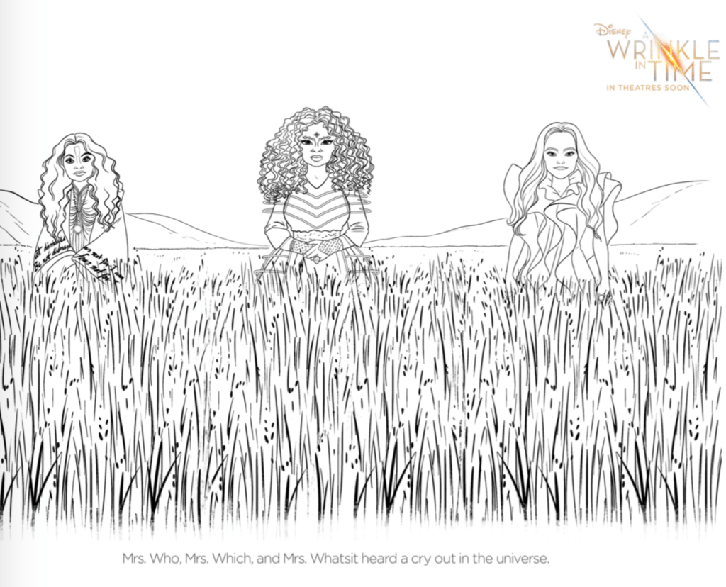 Free A Wrinkle In Time Coloring Pages And Activity Sheets WrinkleInTimeEvent
