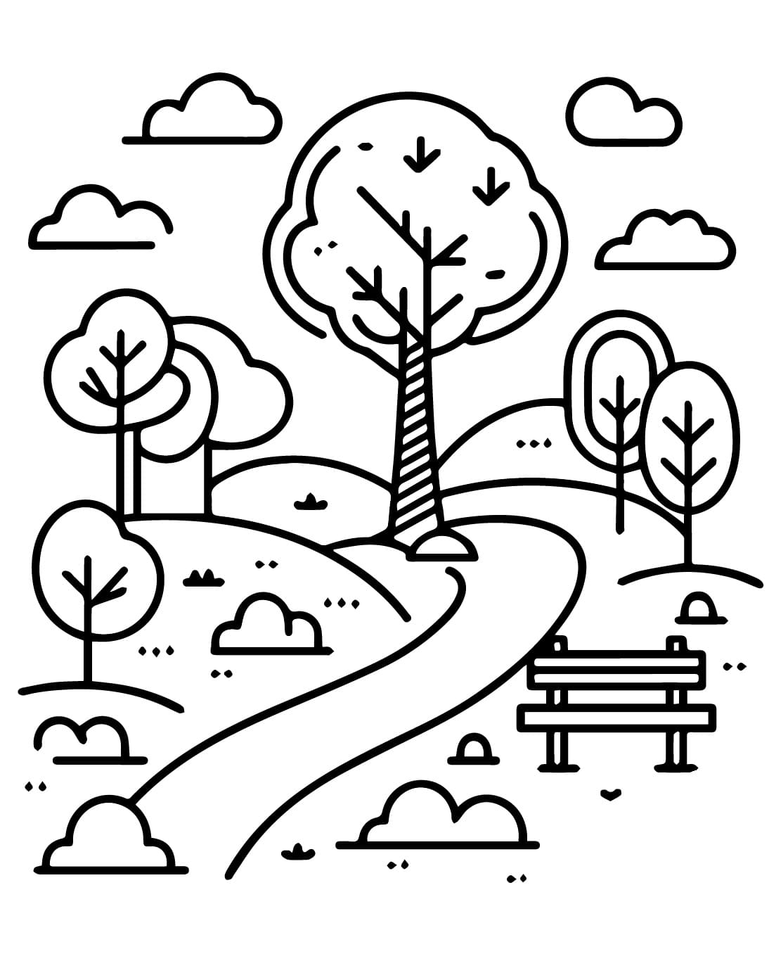 Free Park Coloring Page Download Print Or Color Online For Free