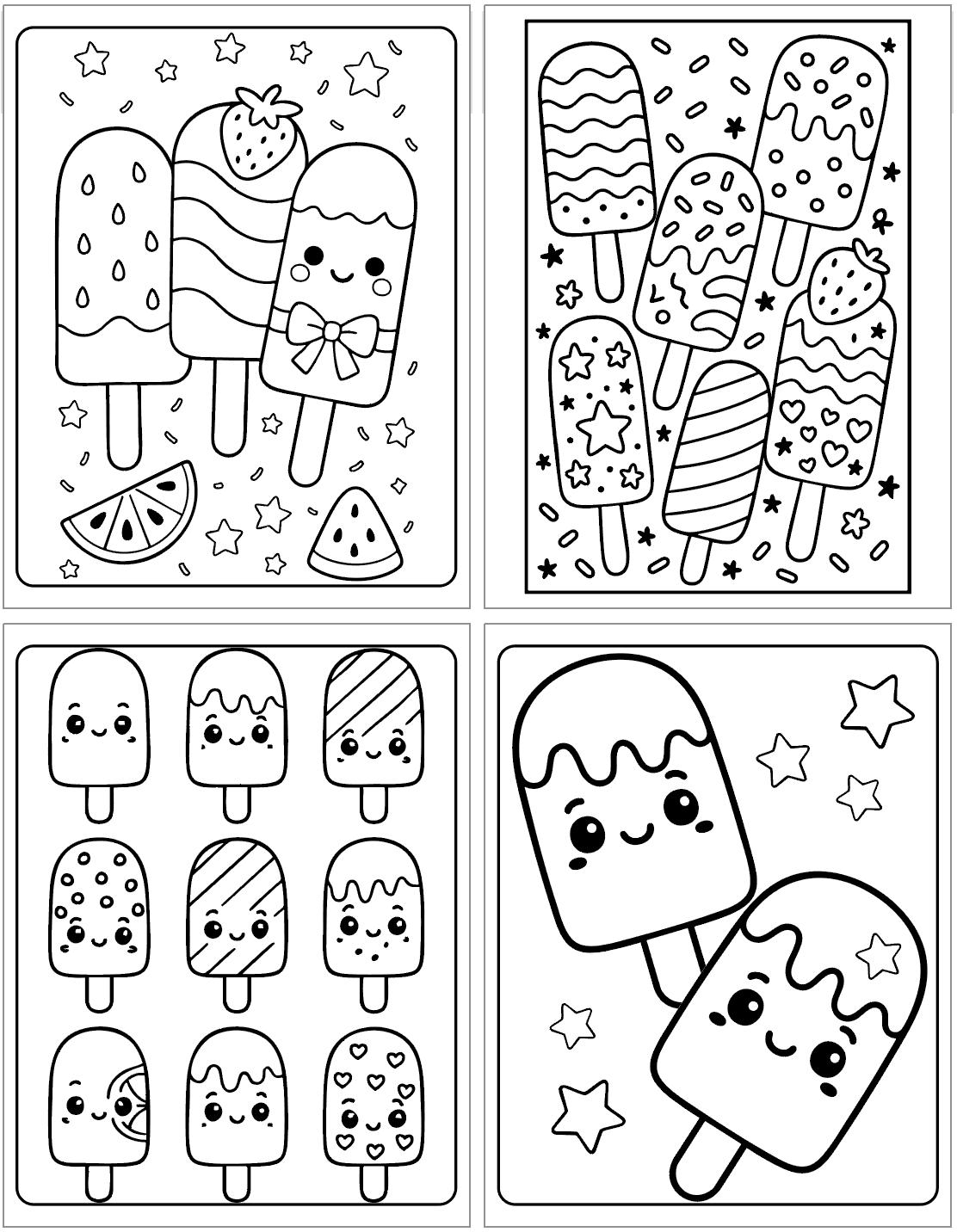 Free Printable Popsicle Coloring Pages The Artisan Life